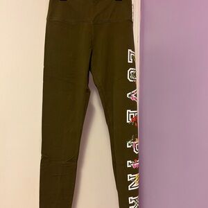 PINK Victoria's Secret Dark Green Kids Leggings